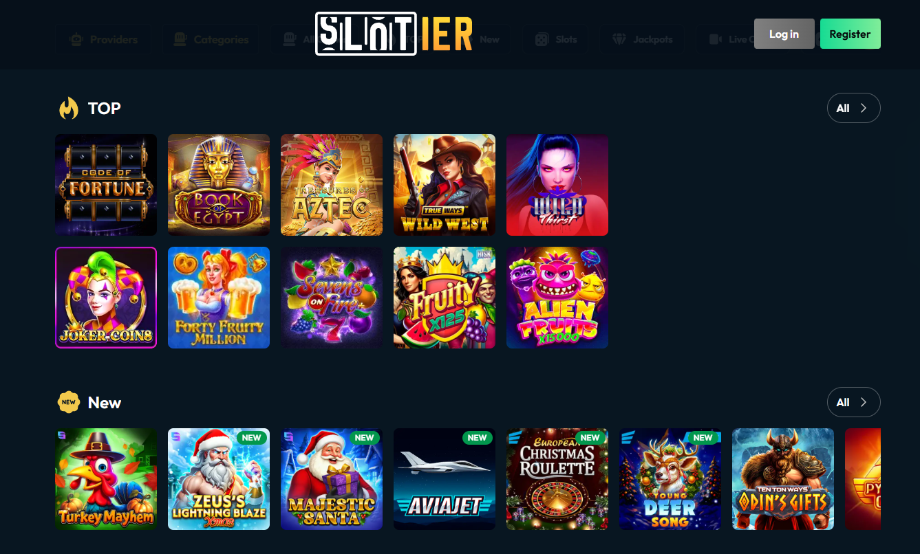 Games Library at Slotier