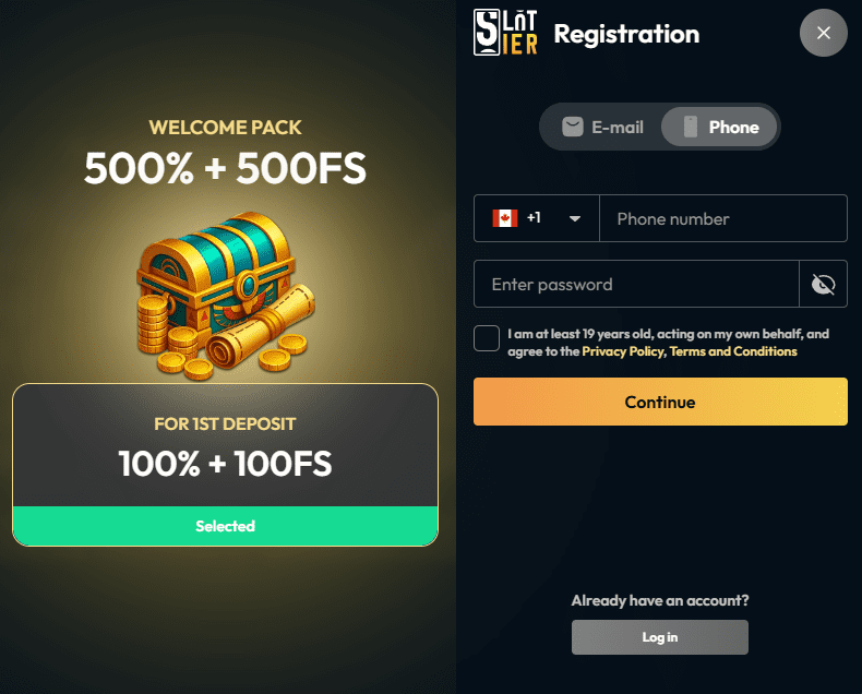 Slotier Welcome Bonus 2026 – Up to $5000 + 500 FS